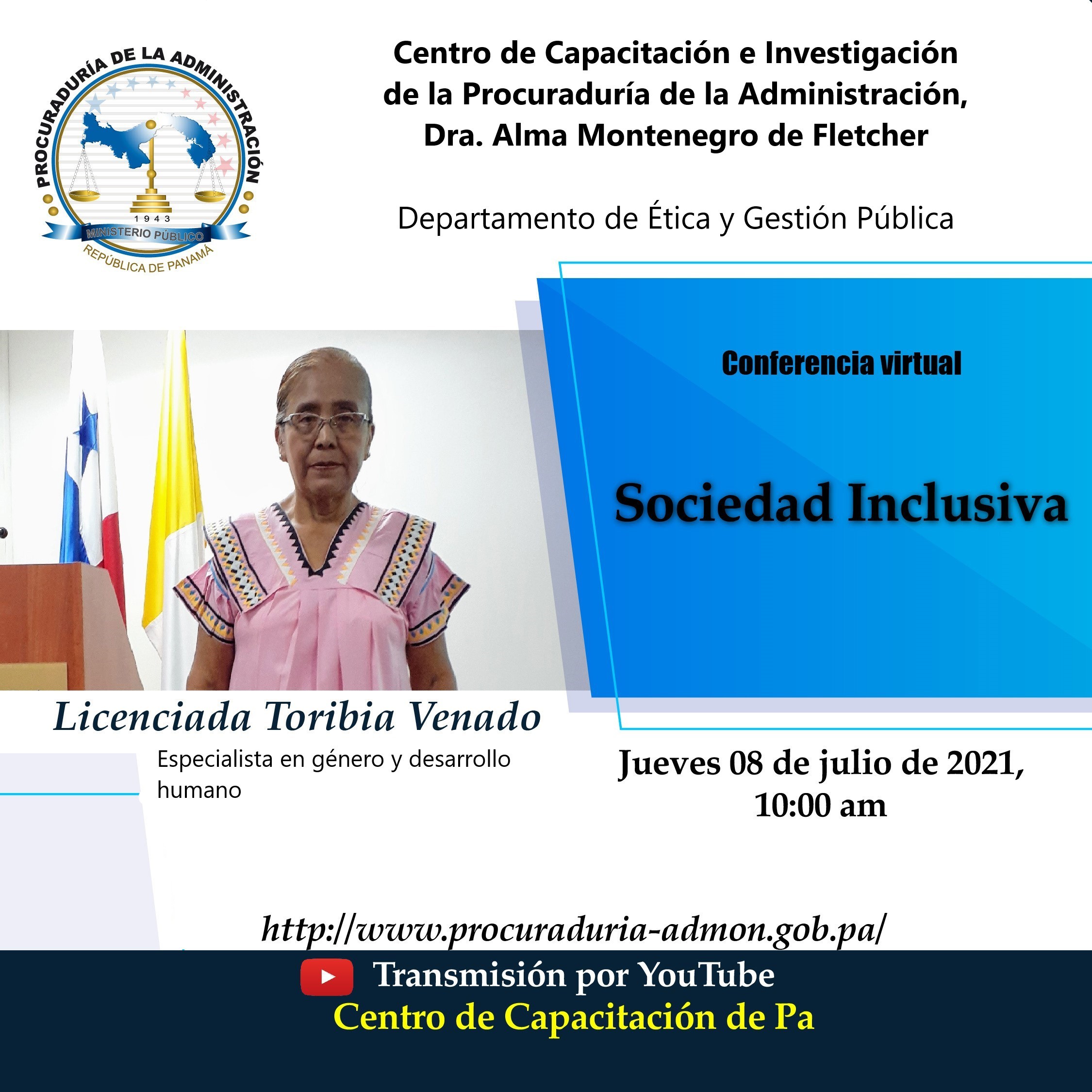 Lee más sobre el artículo Departamento de Ética y Gestión Pública brindó conferencia virtual sobre “Sociedad Inclusiva”